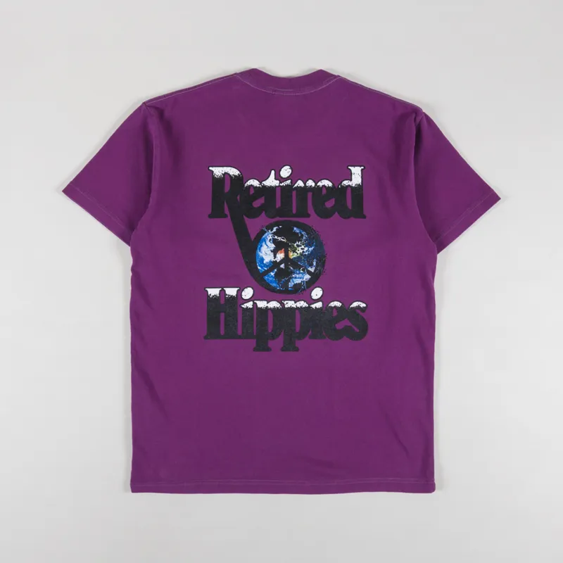 Woodensun Retired Hippies T Shirt Purple