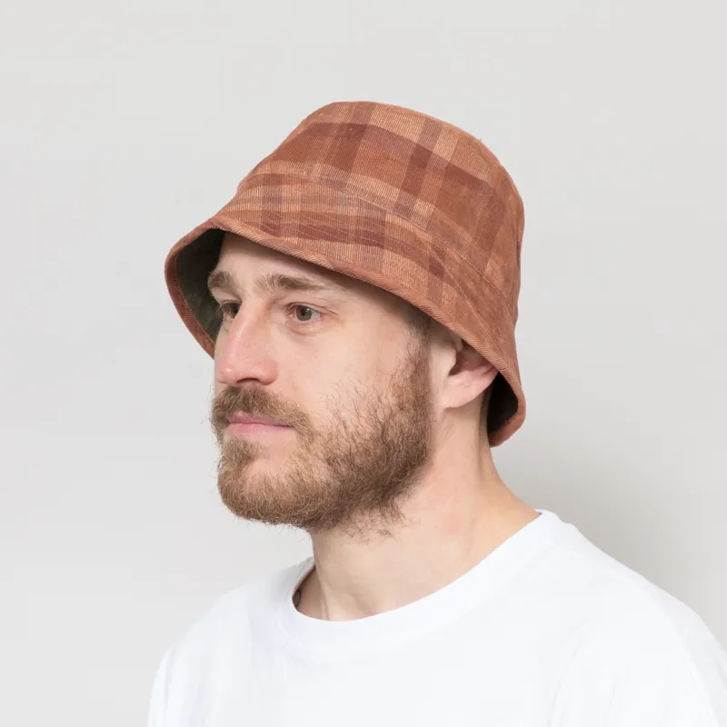 Cafe Mountain Reversible Stash Pocket Hat Orange Rust