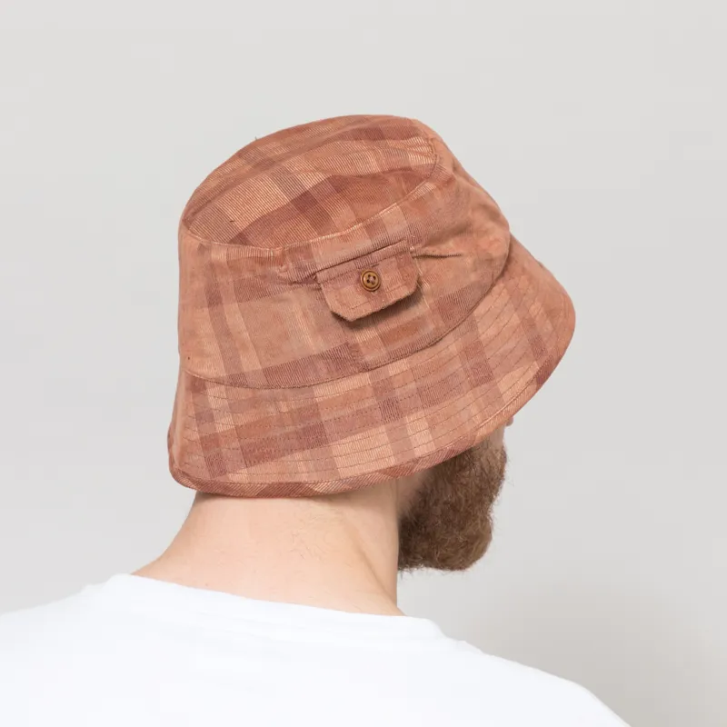 Cafe Mountain Reversible Stash Pocket Hat Orange Rust-3