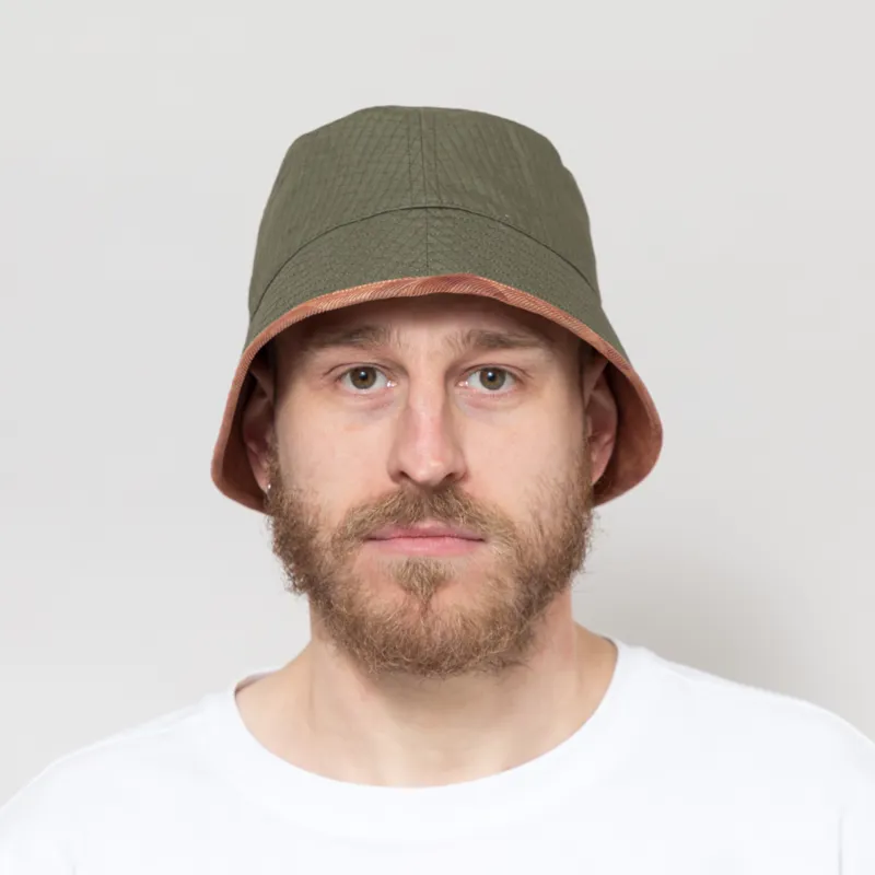 Cafe Mountain Reversible Stash Pocket Hat Orange Rust-5