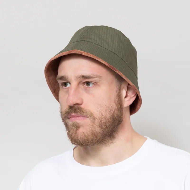 Cafe Mountain Reversible Stash Pocket Hat Orange Rust-4