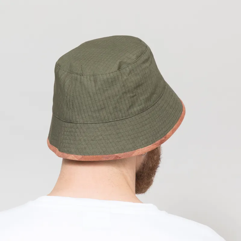 Cafe Mountain Reversible Stash Pocket Hat Orange Rust-6