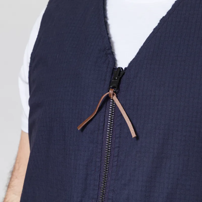 Cafe Mountain Reversible Mountain Fleece Vest Navy-8