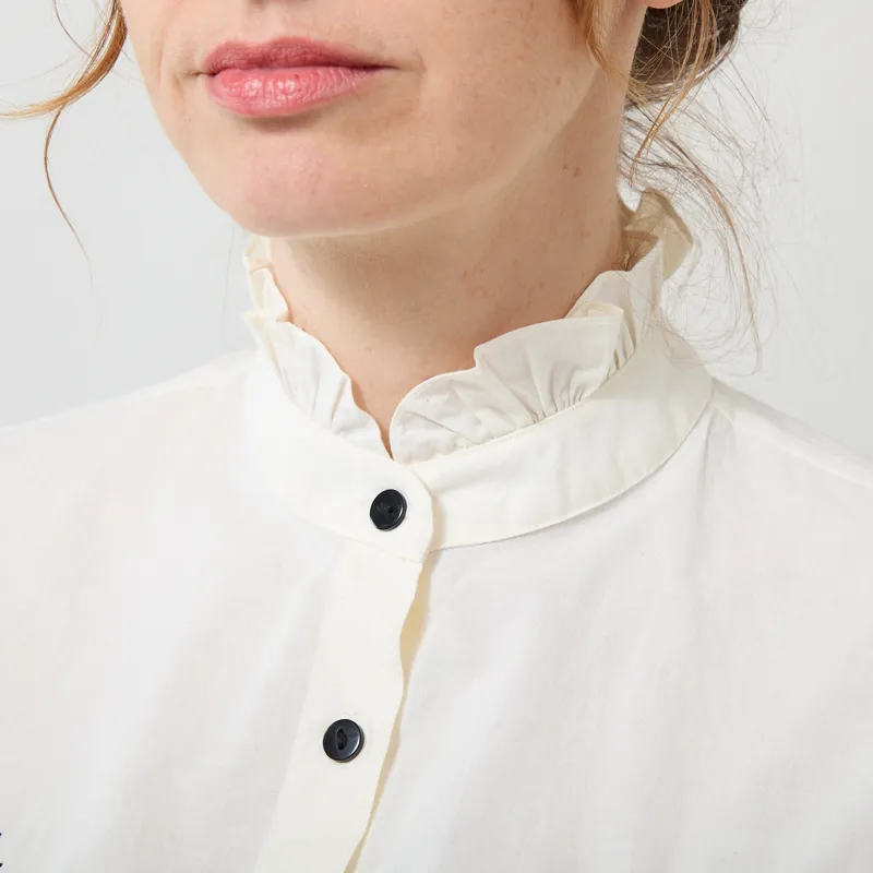 Daydress Womens Rowena Embroidered Shirt Cream-3