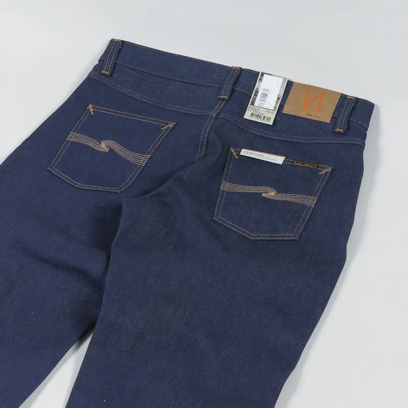 Nudie Jeans Mens Organic Cotton Rad Rufus Dry 70s Blue