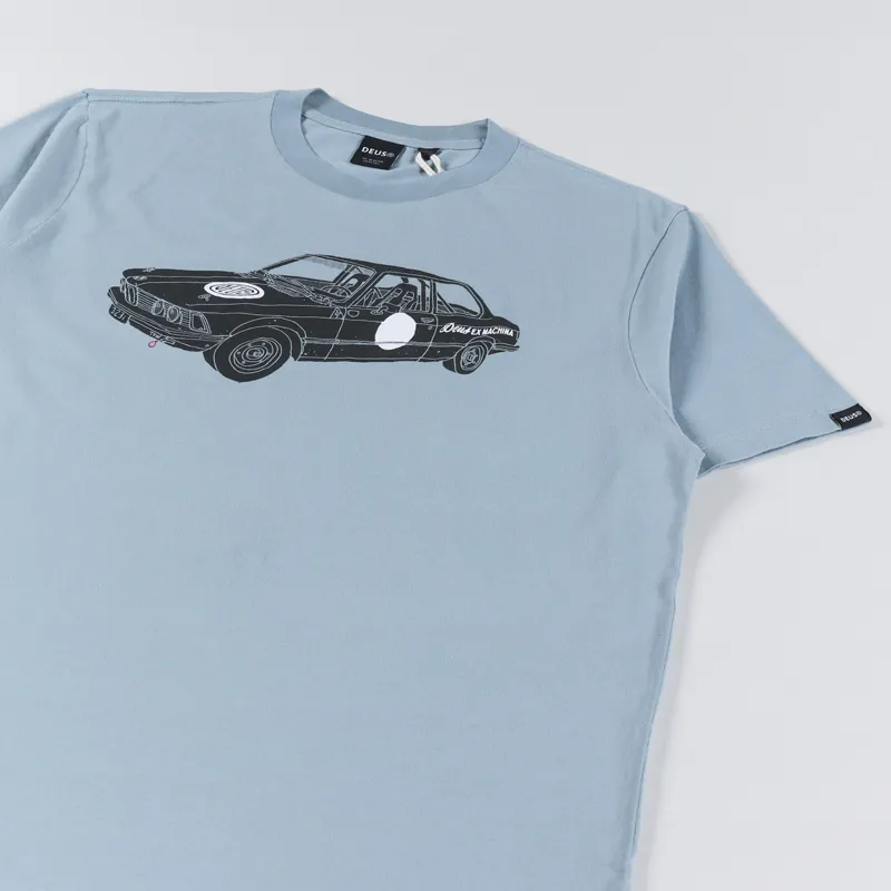 Deus Ex Machina Rallyeye T Shirt Smoky Blue-1