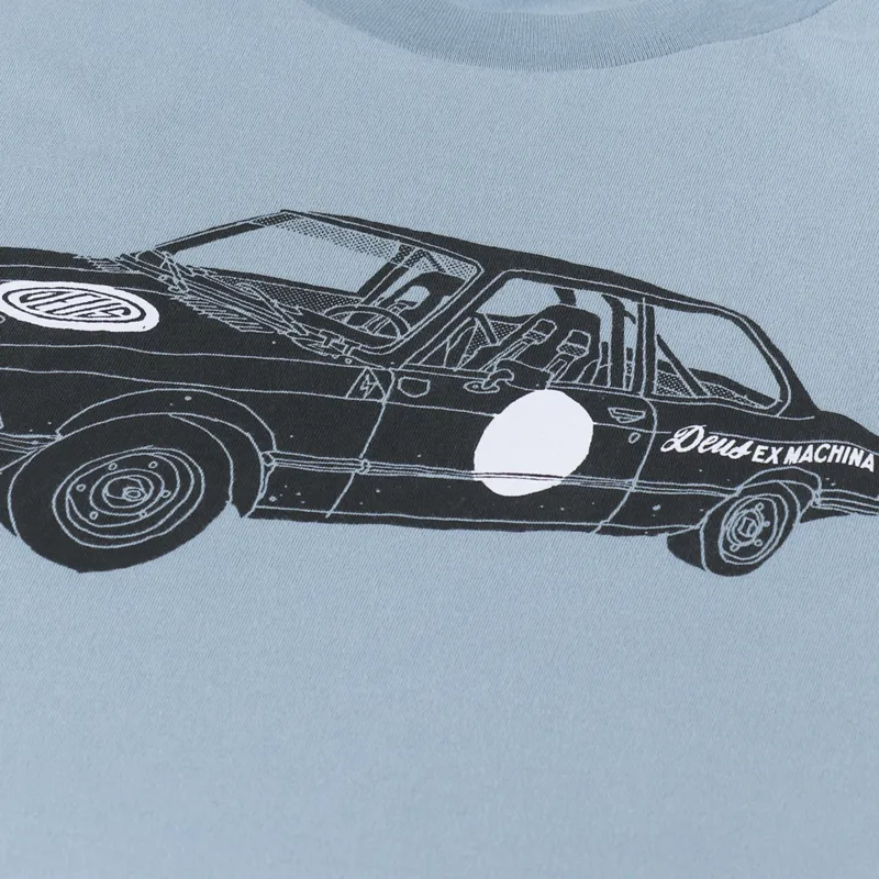 Deus Ex Machina Rallyeye T Shirt Smoky Blue-2