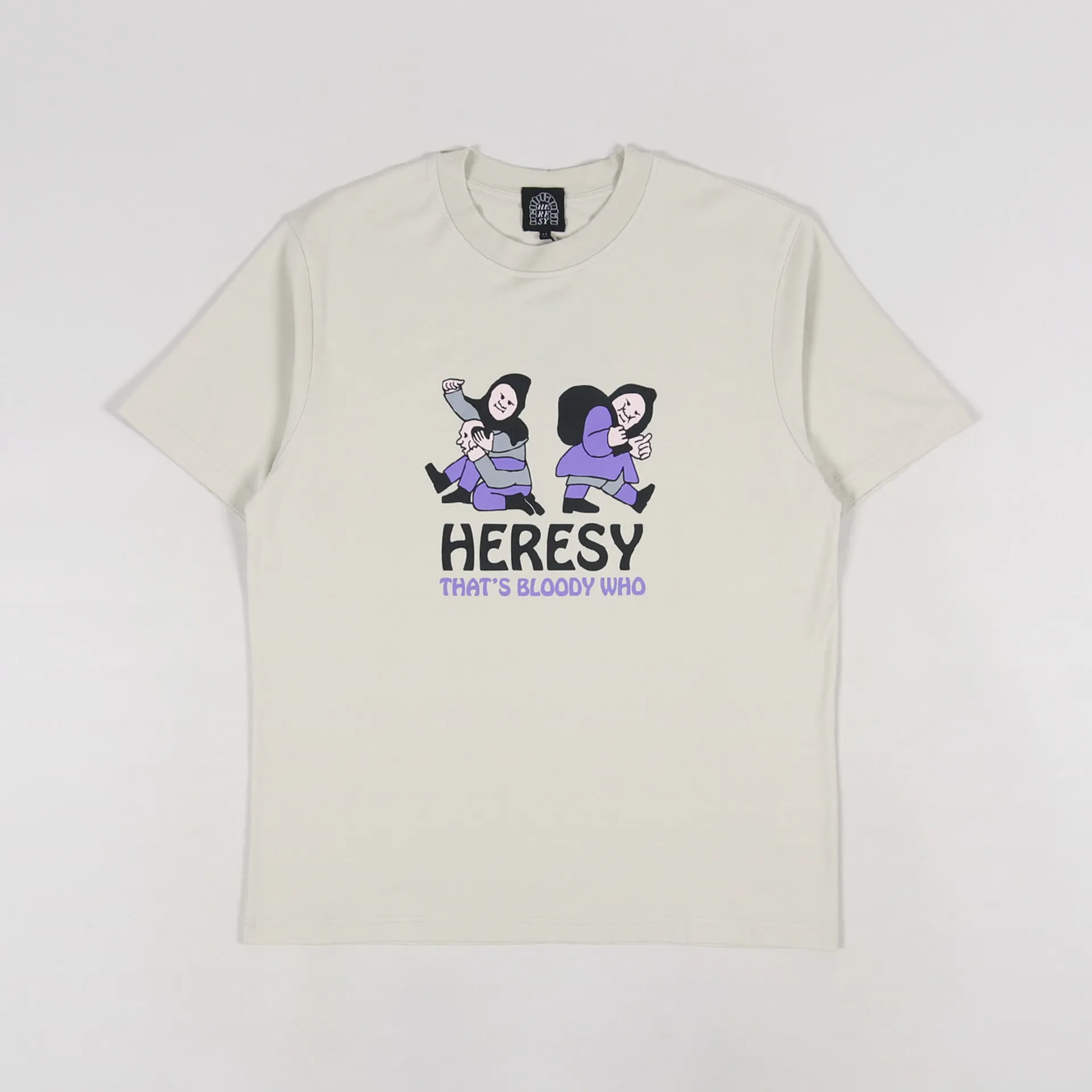 Heresy London Mens Short Sleeve Ramble On T Shirt Putty