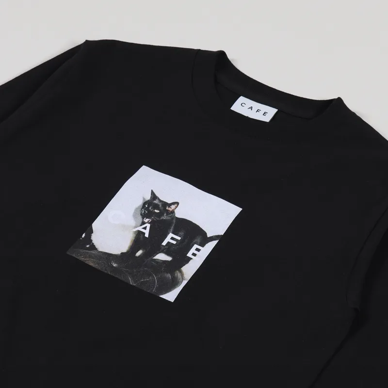 Skateboard Cafe Rammi Polaroid Long Sleeve T Shirt Black-2