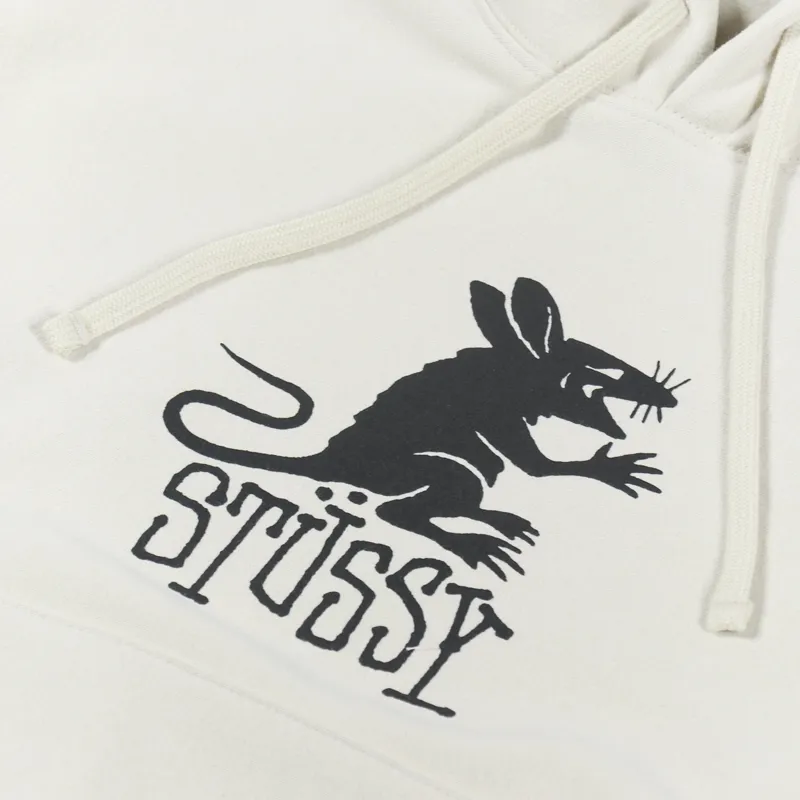Stussy Mens Rat Logo Pullover Hoodie Putty Beige