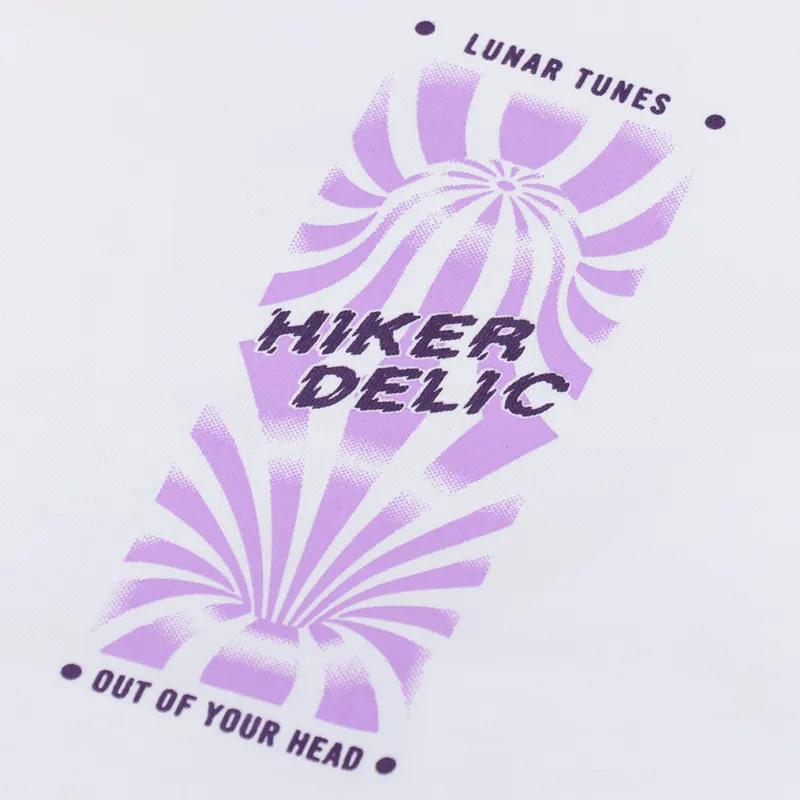 Hikerdelic Rave Flyer Long Sleeve T Shirt White-5