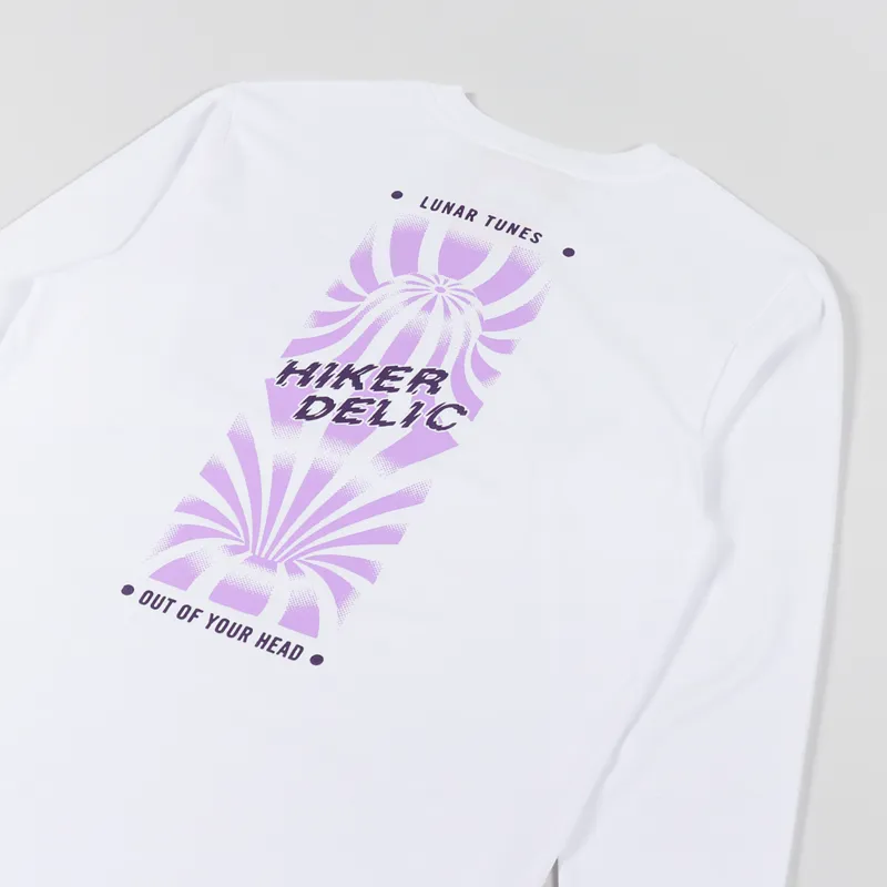 Hikerdelic Rave Flyer Long Sleeve T Shirt White-2