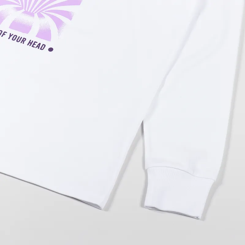 Hikerdelic Rave Flyer Long Sleeve T Shirt White-4