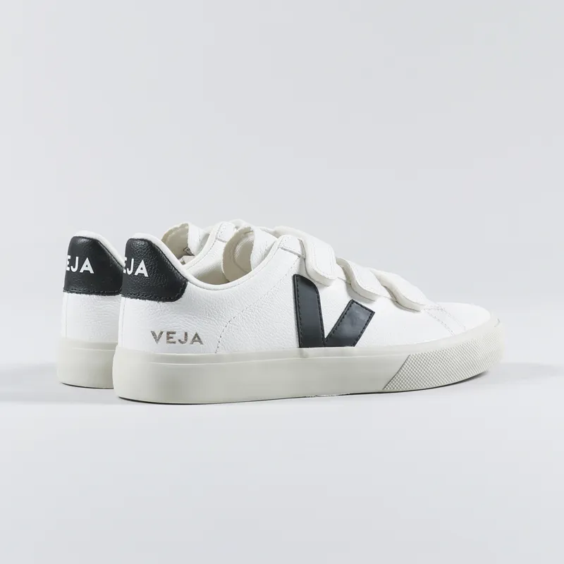 Veja Womens Recife Logo Chromefree Shoes Extra White Black-3