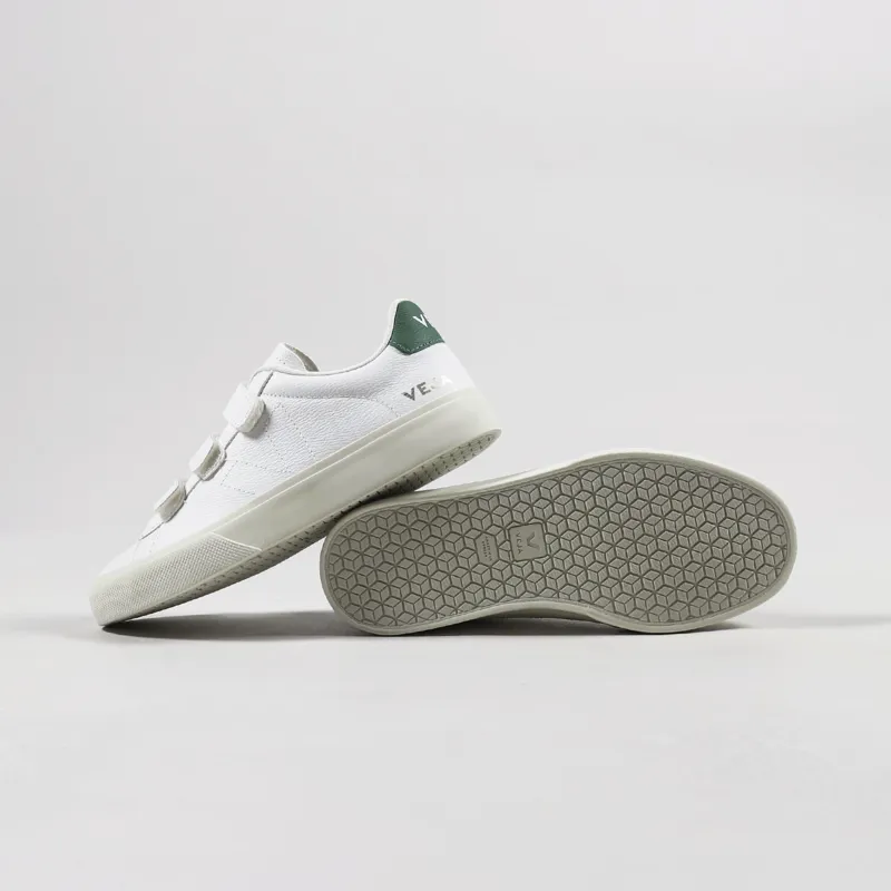 Veja Womens Recife Chromefree Shoes Extra White Emeraude-1
