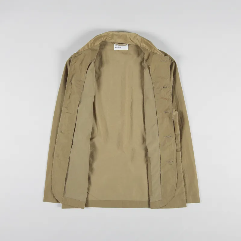 Universal Works Bakers Chore Jacket Sand Recycled Nylon Tech-1