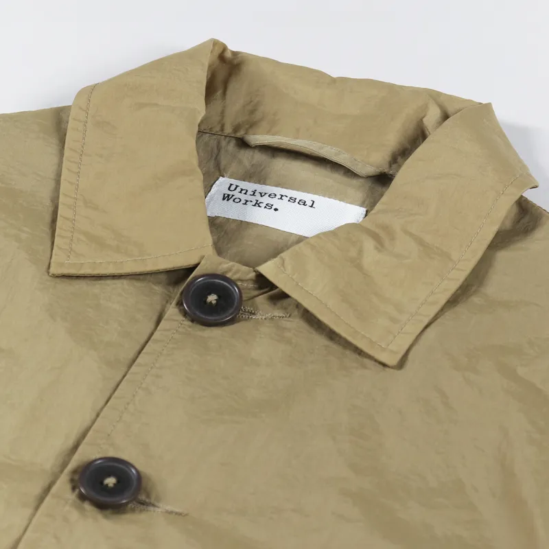 Universal Works Bakers Chore Jacket Sand Recycled Nylon Tech-6