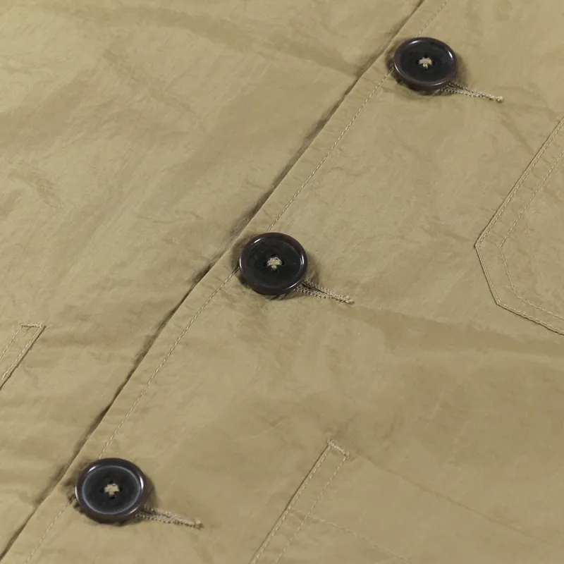 Universal Works Bakers Chore Jacket Sand Recycled Nylon Tech-4