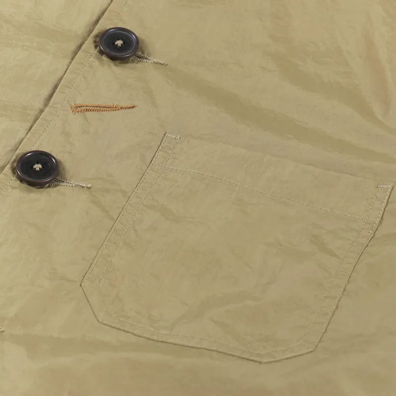 Universal Works Bakers Chore Jacket Sand Recycled Nylon Tech-5