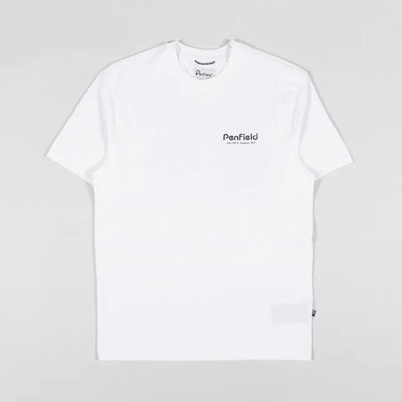 Penfield Ridge Trail Back Graphic T Shirt Bright White-1