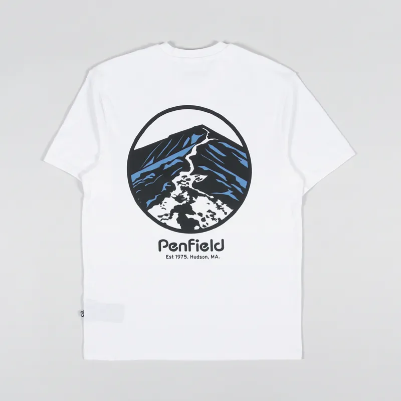 Penfield Ridge Trail Back Graphic T Shirt Bright White