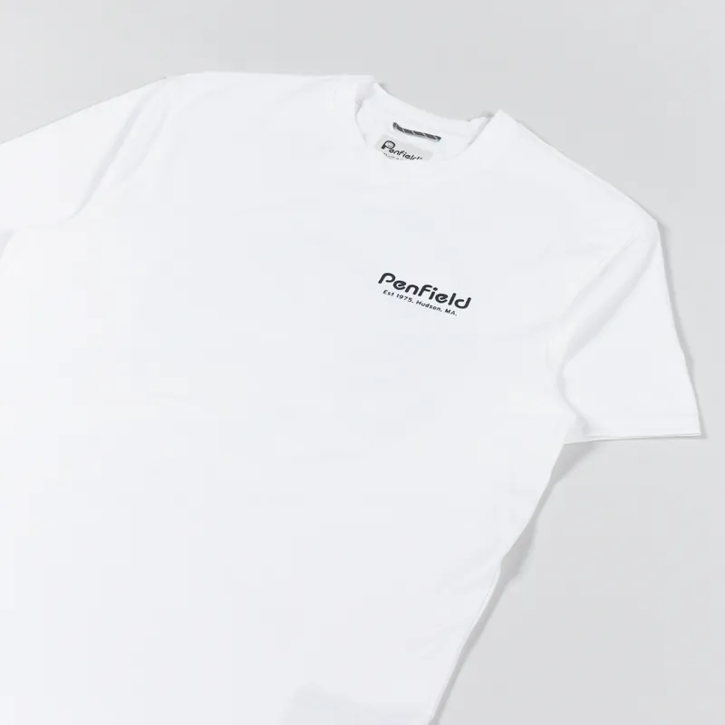Penfield Ridge Trail Back Graphic T Shirt Bright White-3