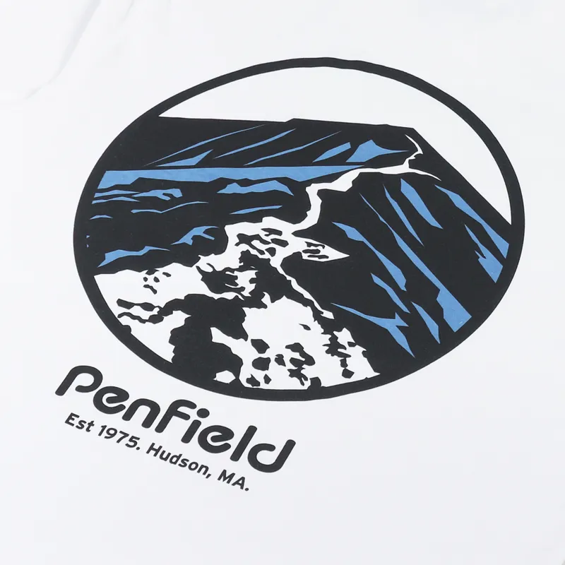 Penfield Ridge Trail Back Graphic T Shirt Bright White-2