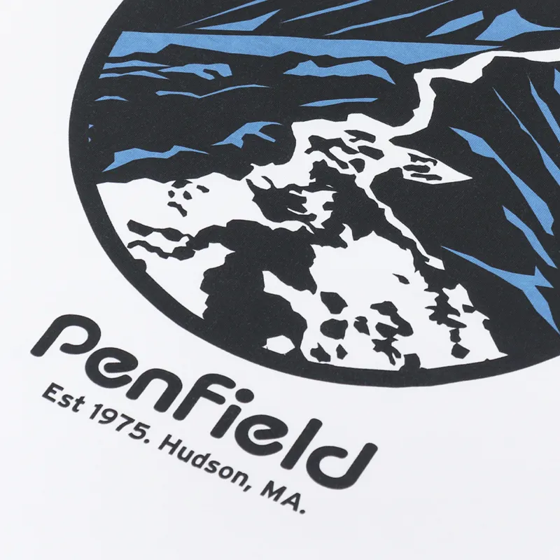 Penfield Ridge Trail Back Graphic T Shirt Bright White-4