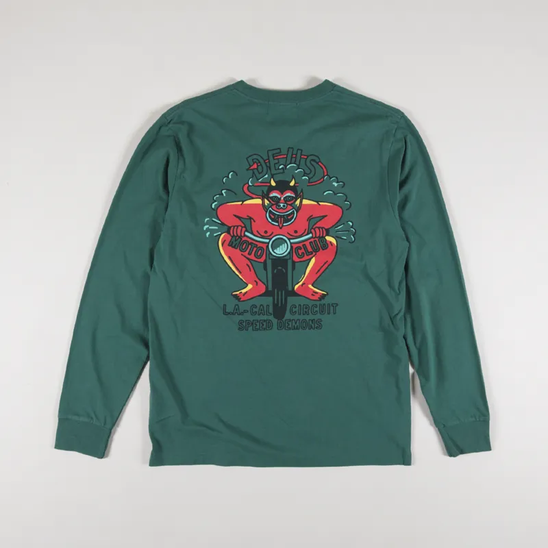Deus Ex Machina Riding Hot Long Sleeve T Shirt Work Green