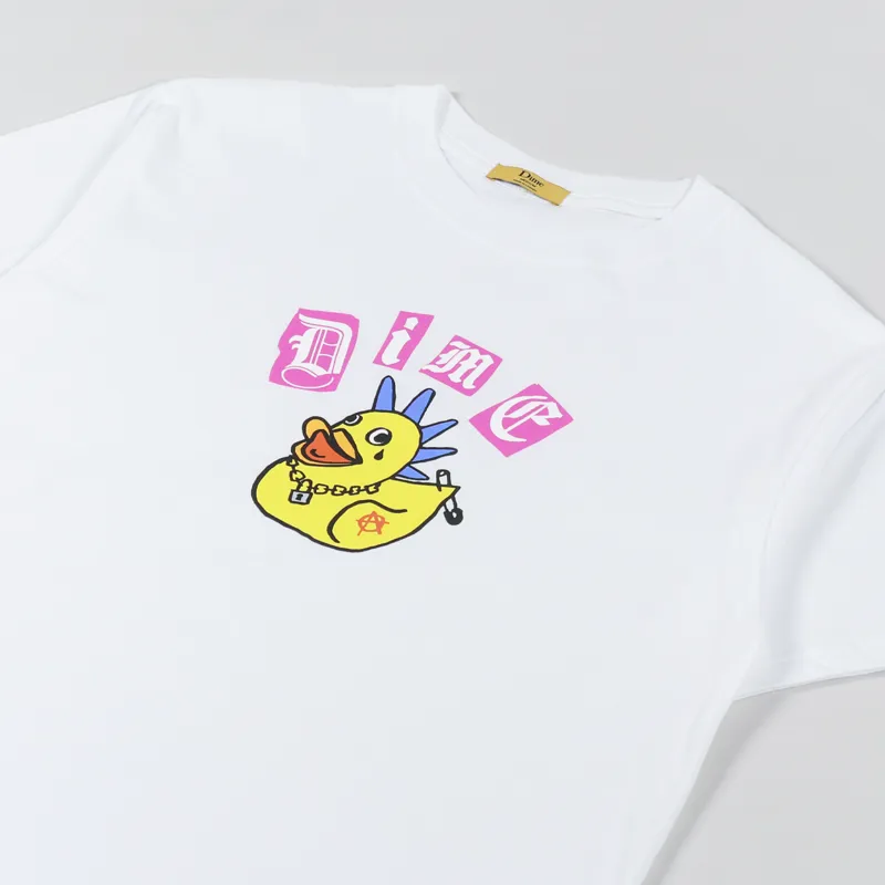 Dime Rebel T Shirt White-2