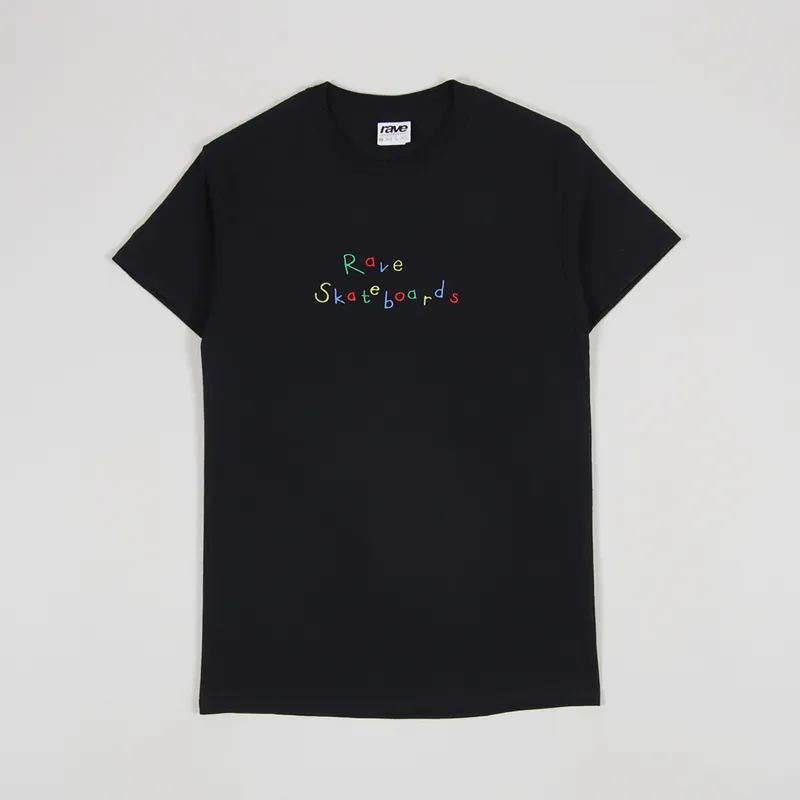 Rave Skateboards Recess T Shirt Black