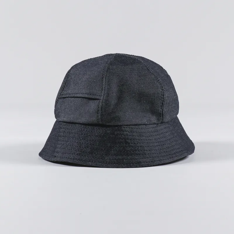 WAWWA Womens Recycled Denim Bucket Hat Raw Indigo