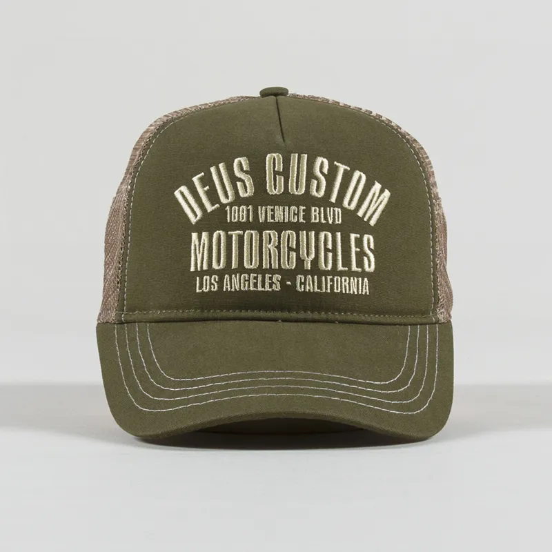 Deus Ex Machina Reggie Trucker Cap Olive-1