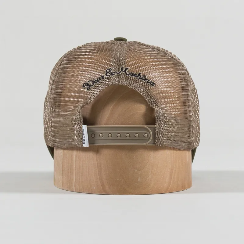 Deus Ex Machina Reggie Trucker Cap Olive-3