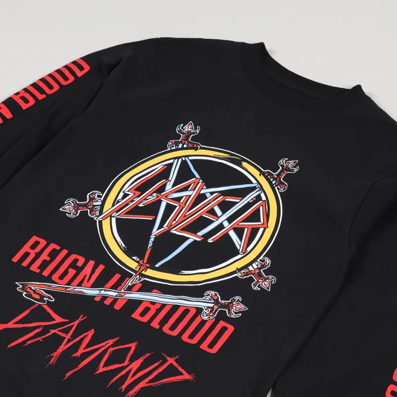 Diamond x Slayer Reign In Blood Long Sleeve T Shirt Black-1
