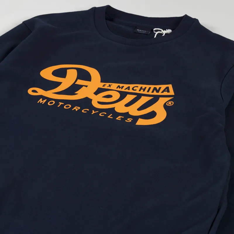 Deus Ex Machina Relief Crew Sweat Navy-2