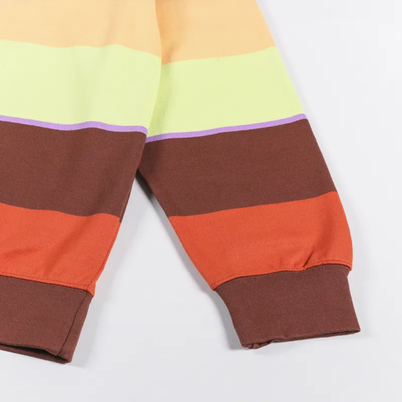 Obey Resol Stripe Crew Sweatshirt Sepia Multi-4