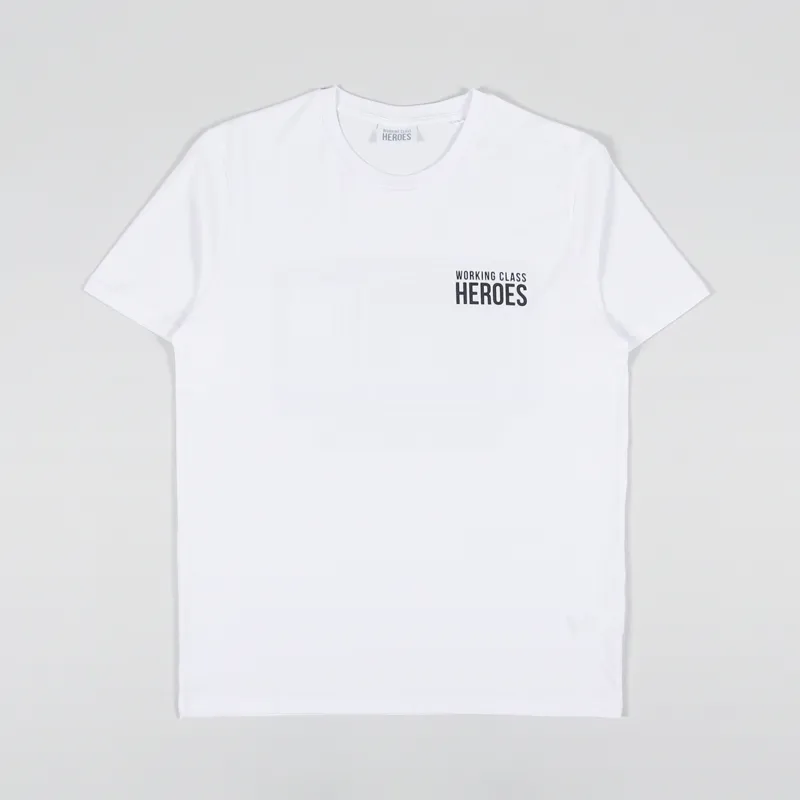 Working Class Heroes TV T Shirt White-1