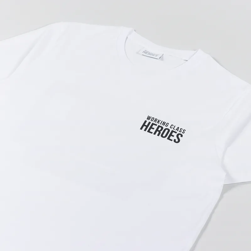 Working Class Heroes TV T Shirt White-3