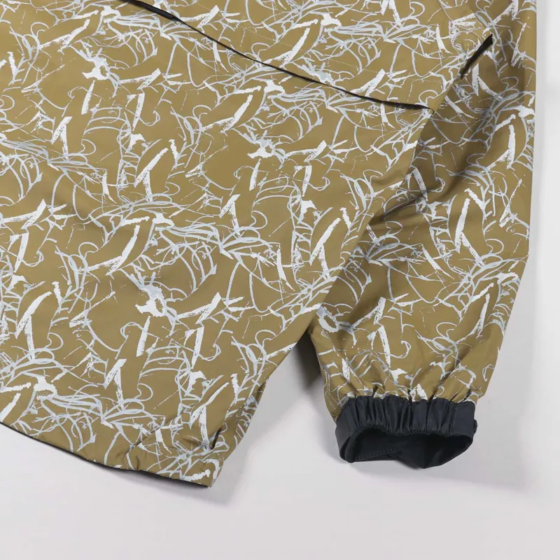 And Wander Reflective Printed Waterproof Jacket Beige-9