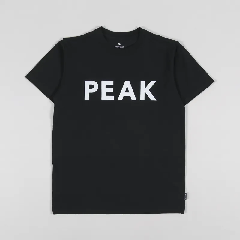 Snow Peak Reflective Print T Shirt Black-1