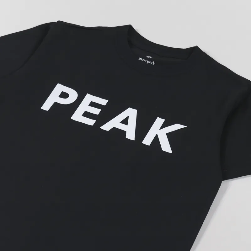 Snow Peak Reflective Print T Shirt Black-3