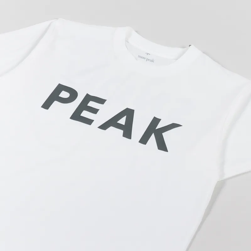 Snow Peak Reflective Print T Shirt White-3