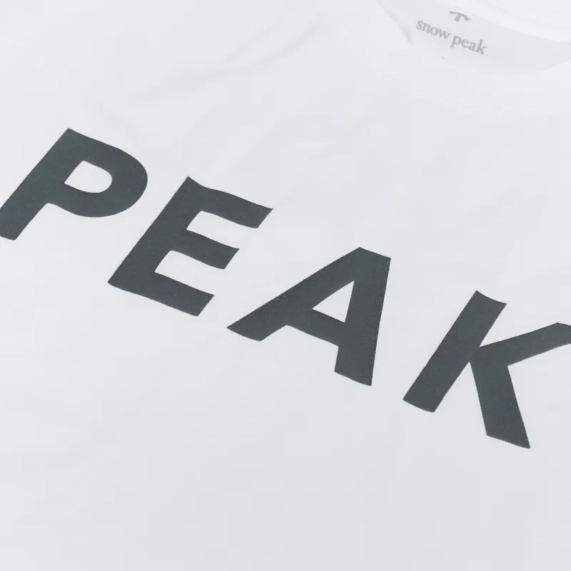 Snow Peak Reflective Print T Shirt White-5