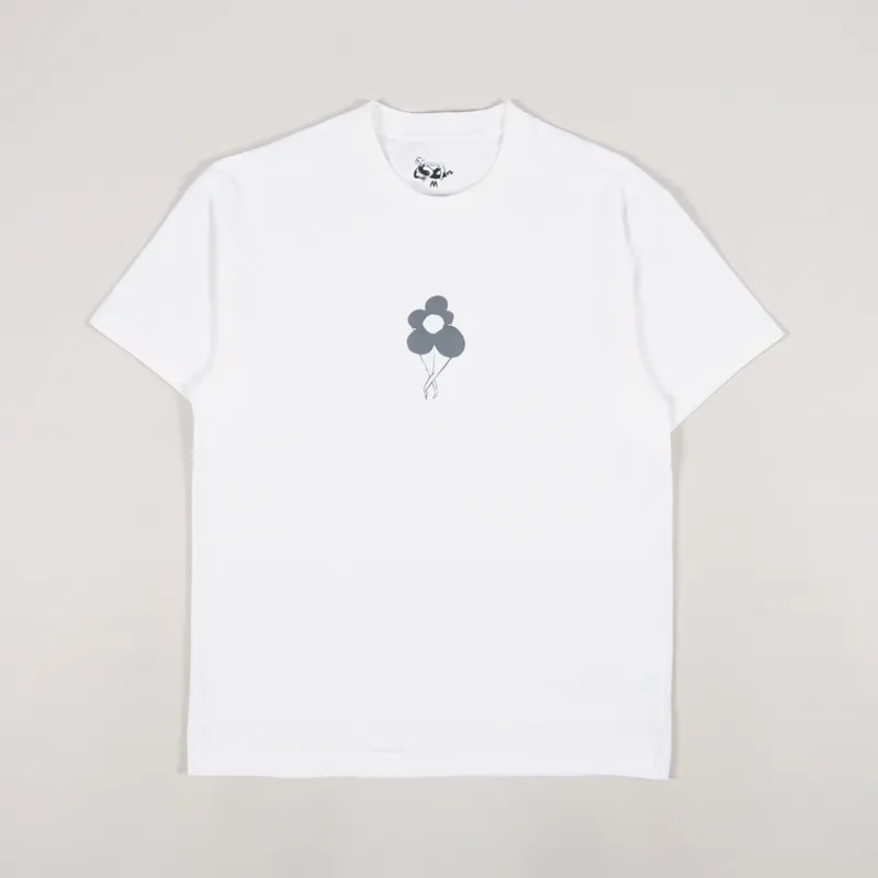 Dancer Reflective Flower Logo T Shirt White