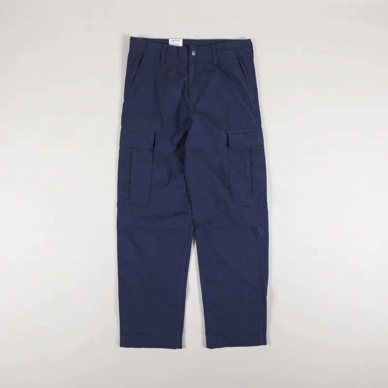 Carhartt WIP Regular Cargo Pant Blue Rinsed Columbia Ripstop-1