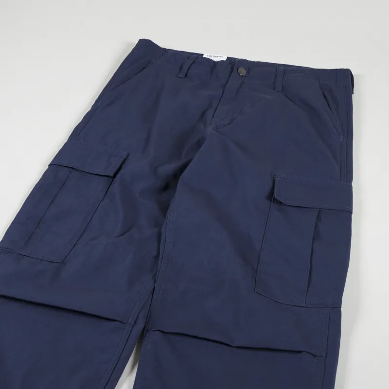 Carhartt WIP Regular Cargo Pant Blue Rinsed Columbia Ripstop-5