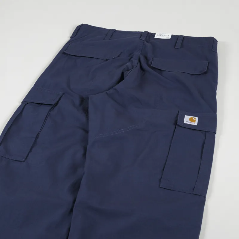Carhartt WIP Regular Cargo Pant Blue Rinsed Columbia Ripstop-3