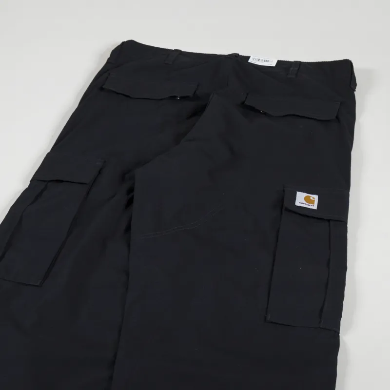 Carhartt WIP Regular Cargo Pant Black Rinsed Columbia Ripstop-3