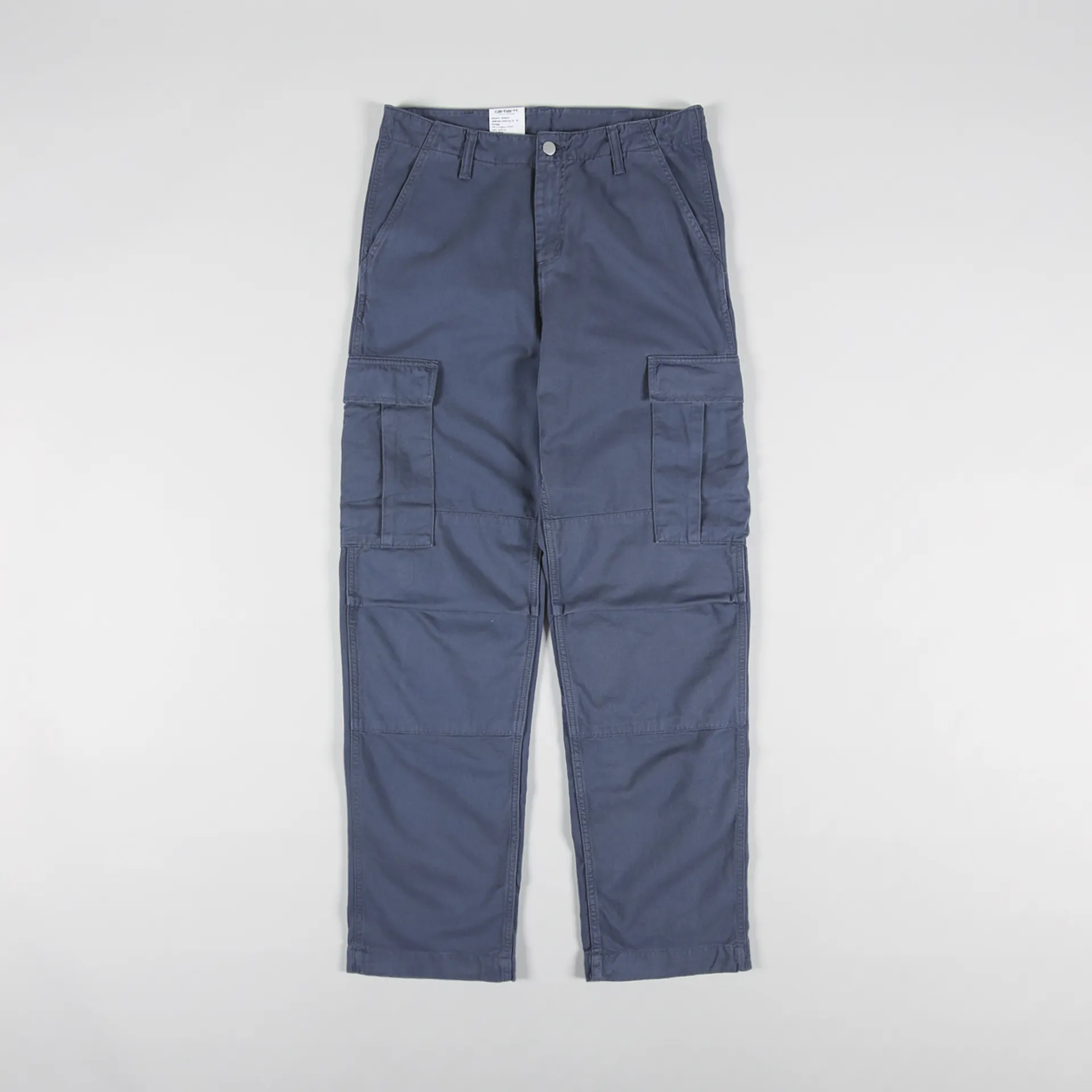 Shop Carhartt WIP Regular Cargo Pant Moraga Pants (storm blue garment dyed)  online